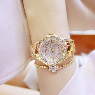 Inlaid rhinestone watch&bracelet